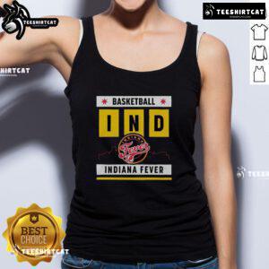 Top Indiana Fever basketball skyline tank top featuring vibrant colors and a stylish design for fans and athletes.