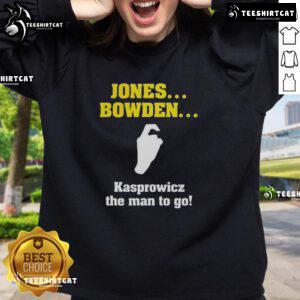 Top Jones Bowden Kasprowicz The Man To Go Sweatshirt featuring a stylish design and comfortable fit for everyday wear.