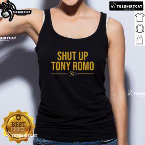 Top Kansas City Chiefs Shut Up Tony Romo KC tank top featuring bold graphics, perfect for game day and fans.