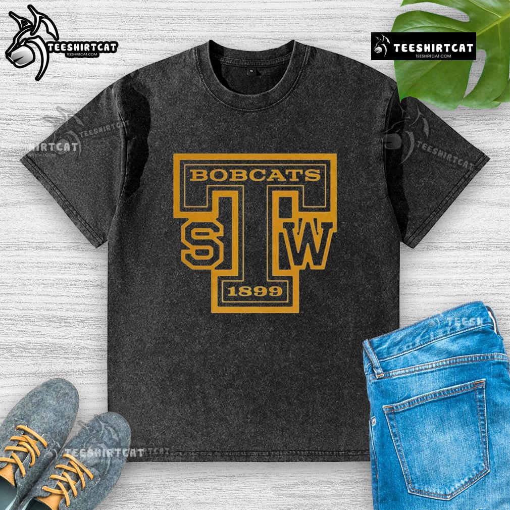 Top Maroon Southwest Texas Bobcats Cuar Texas State 1899 Washed T-Shirt showcasing vintage college spirit wear.