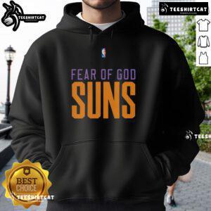 Top Phoenix Suns NBA Fear of God hoodie featuring team colors and logo, perfect for fans and stylish game-day wear.