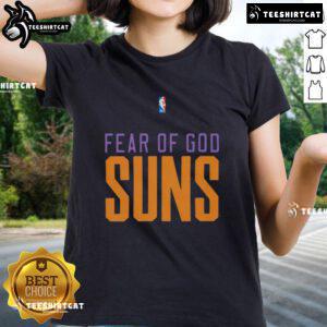 Top Phoenix Suns NBA Fear of God ladies tee featuring stylish design and team logo for women fans.
