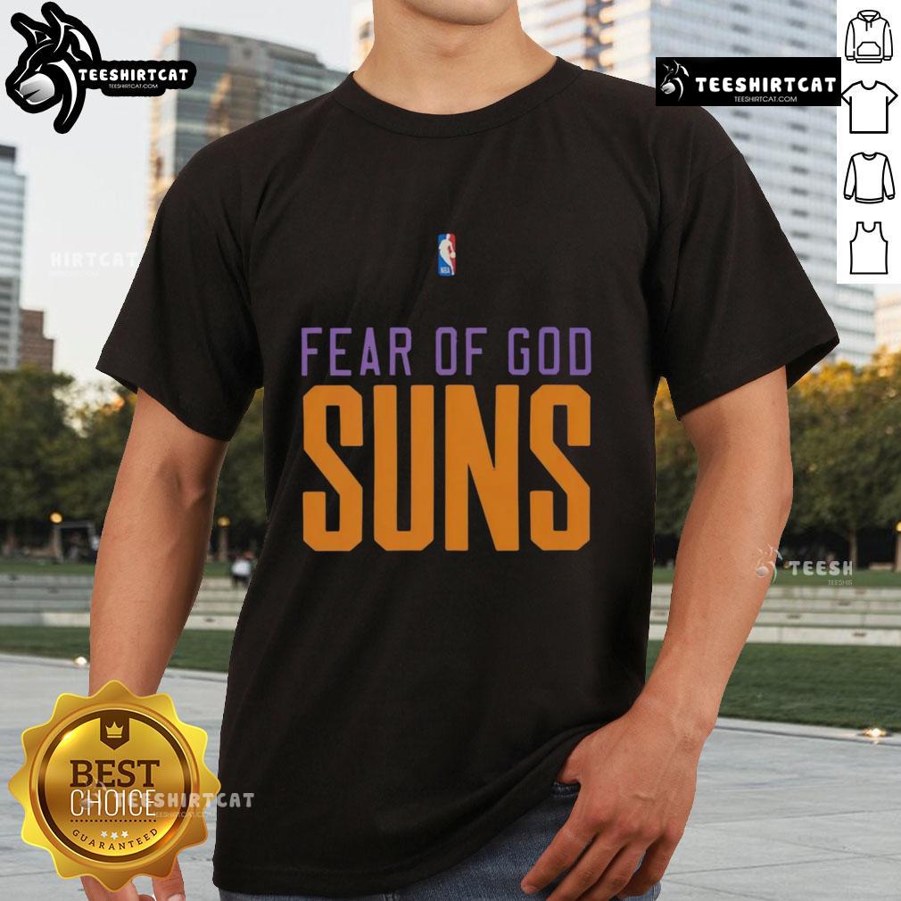 Top Phoenix Suns NBA Fear Of God Suns T-Shirt featuring bold graphics and premium fabric for fans and collectors.
