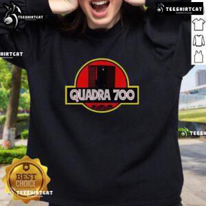 Top Quadra 700 X Jurassic Park sweatshirt featuring vibrant dinosaur graphics and comfortable fit for fans of the franchise.