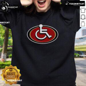 Top San Francisco 49ers NFL 2025 logo parody sweatshirt featuring a unique design and vibrant colors.