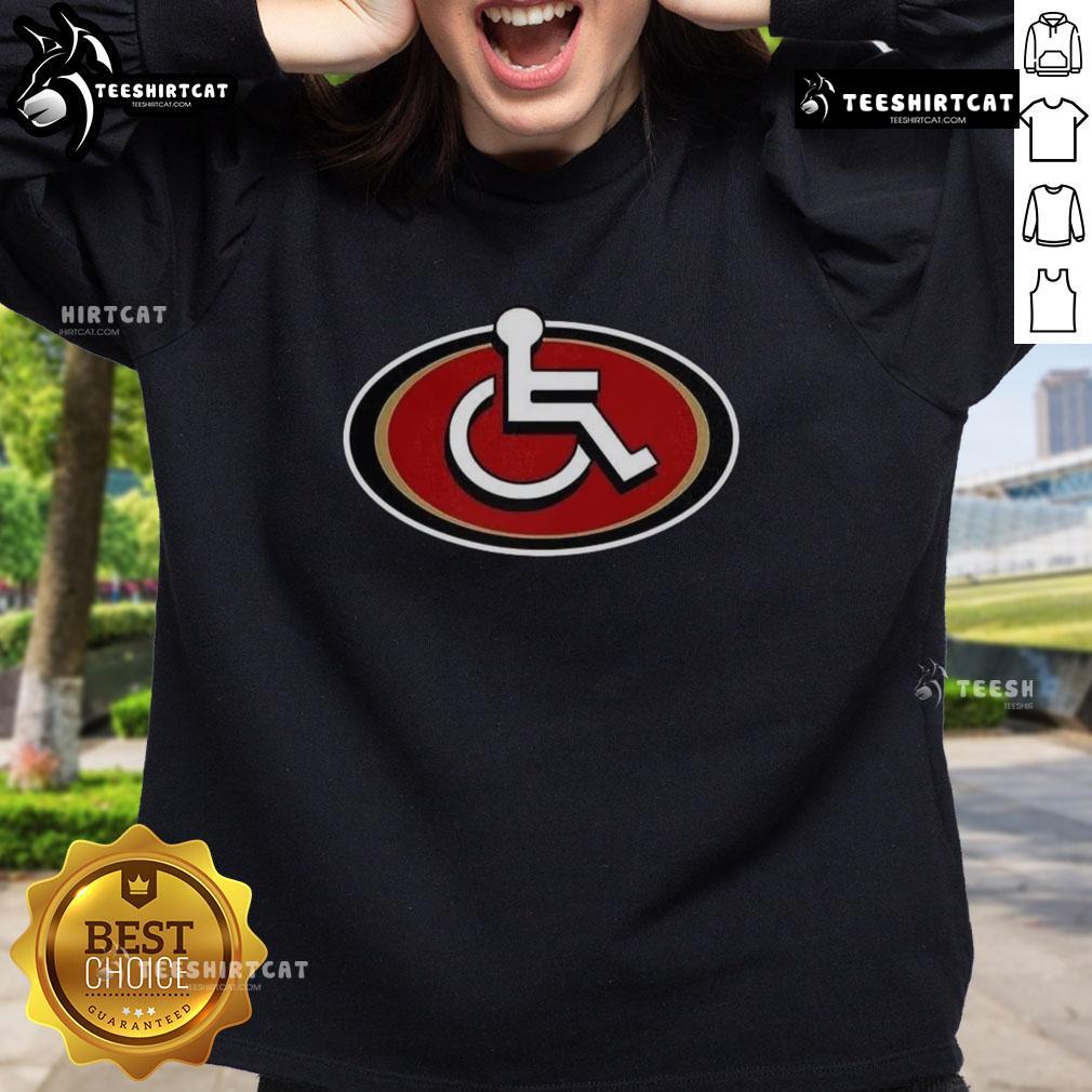 Top San Francisco 49ers NFL 2025 logo parody sweatshirt featuring a unique design and vibrant colors.