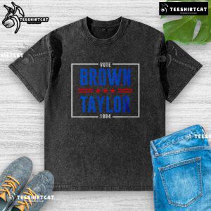 Top Vote for Brown Taylor Washed T-Shirt featuring a soft, vintage style perfect for casual wear.