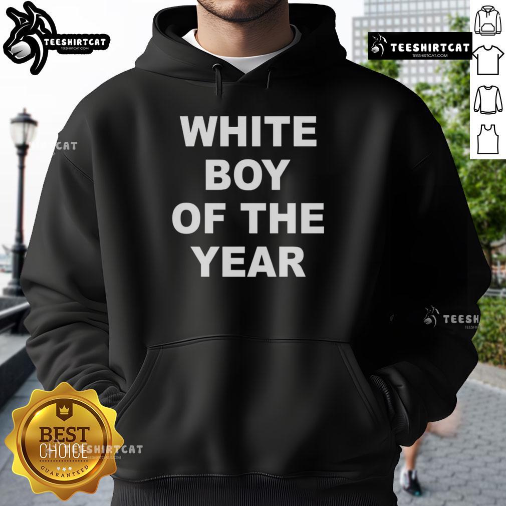 Top White Boy of the Year Hoodie featuring bold graphics and stylish design, perfect for casual wear and street fashion.