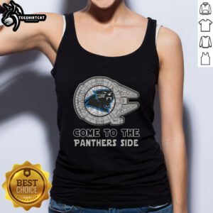 Awesome Star Wars Come To The Carolina Panthers Side Tank Top featuring a bold design for fans and collectors.