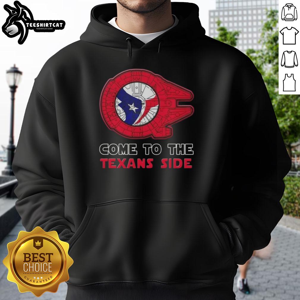 Awesome Star Wars hoodie featuring Houston Texans colors and logo, perfect for fans of both franchises.