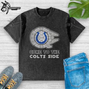 Awesome Star Wars Come to the Indianapolis Colts side washed t-shirt featuring vibrant graphics and a stylish design.