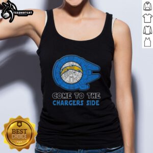 Awesome Star Wars Los Angeles Chargers side tank top featuring a vibrant design for fans and sports enthusiasts.