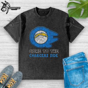 Awesome Star Wars Los Angeles Chargers side-washed t-shirt featuring vibrant graphics and a stylish design for fans.