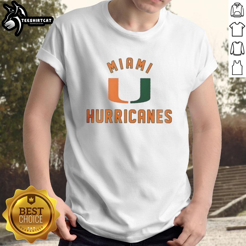 Stylish Miami Hurricanes T-Shirt featuring vibrant team colors and logo, perfect for fans and game day attire.