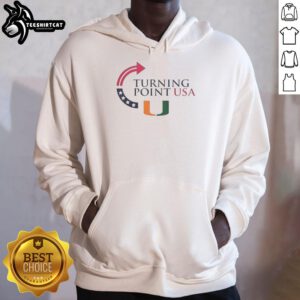 Nice Miami Hurricanes X Freedom Turning Point USA Charlie Kirk hoodie featuring vibrant team colors and logo.