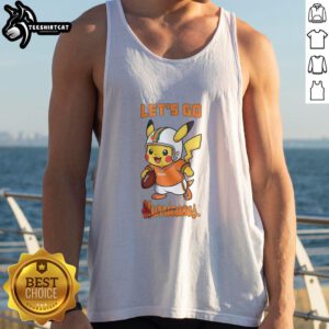 Nice Miami Hurricanes X Pikachu Let's Go tank top featuring vibrant graphics for fans and trainers alike.