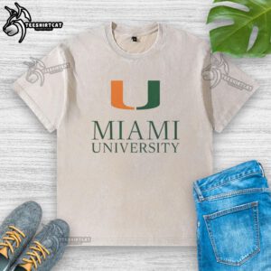 Nice Miami University washed t-shirt in vibrant colors, showcasing school spirit and comfort for students and fans.