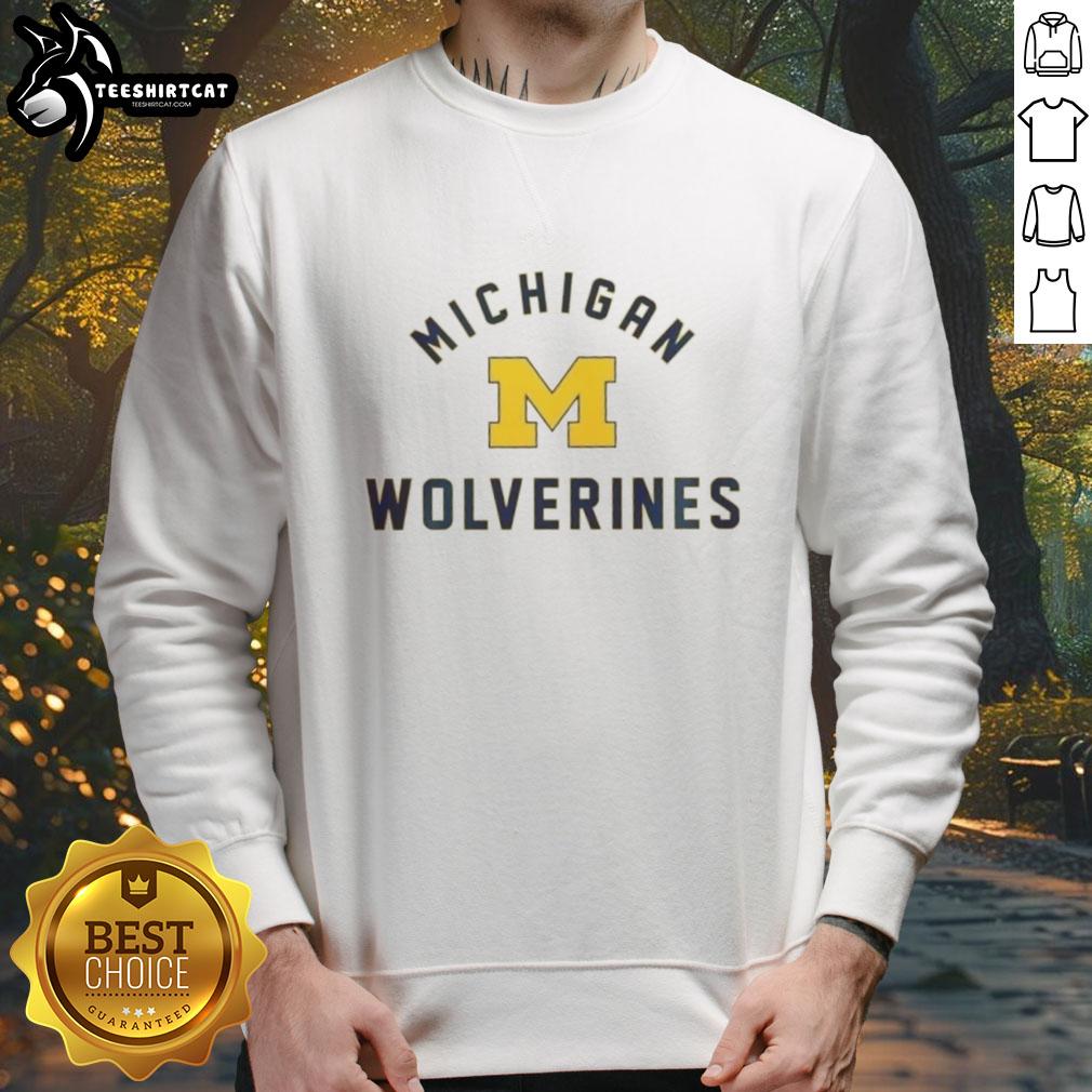 Cozy Nice Michigan Wolverines sweatshirt in blue and maize, perfect for avid fans, showcasing team spirit and style.