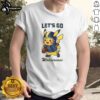 Nice Michigan Wolverines X Pikachu Let'S Go T-Shirt featuring vibrant graphics for fans of both teams.