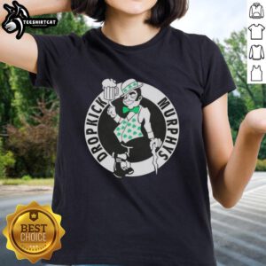 Alt Text: Original Dropkick Murphys band logo ladies tee featuring a bold design perfect for fans of punk rock apparel.