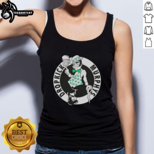 Original Dropkick Murphys band logo tank top featuring bold design and vibrant colors, perfect for fans of the band.