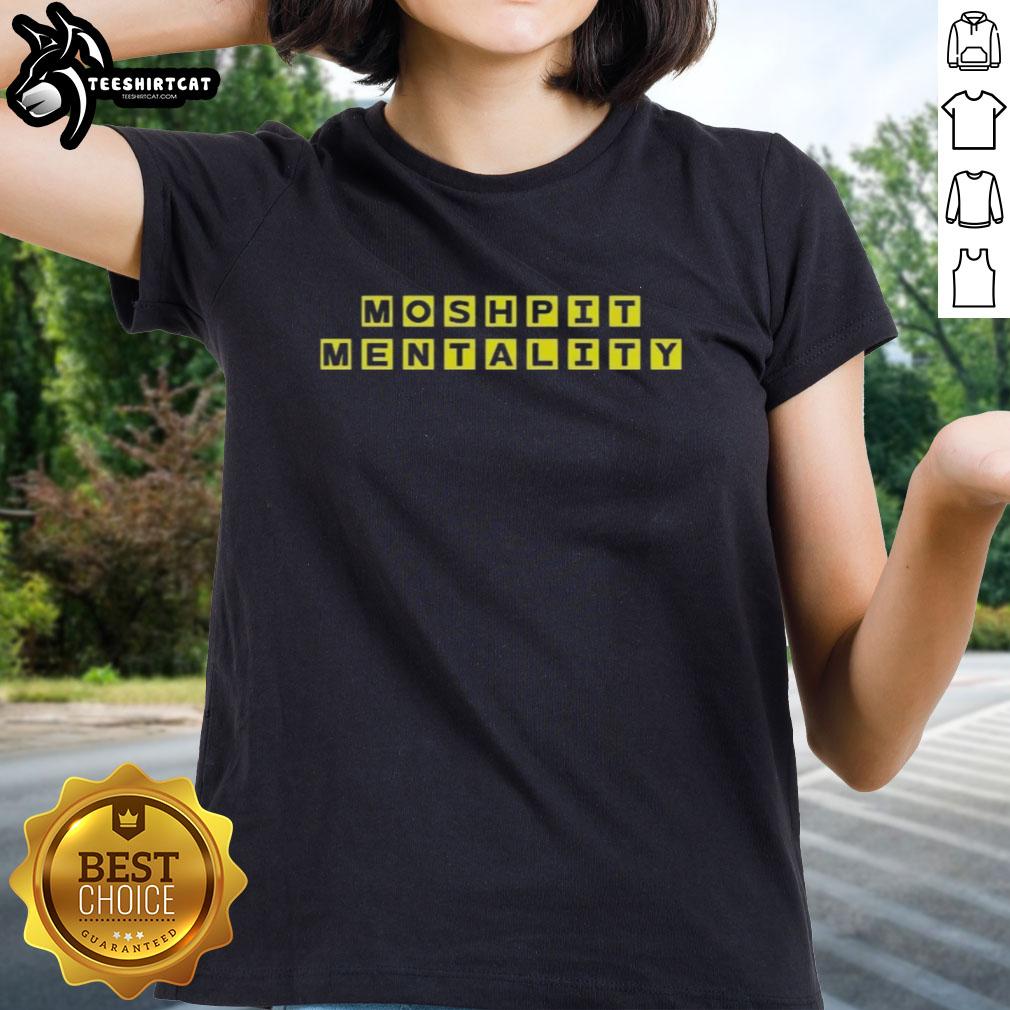 Original Jakob East Moshpit Mentality House Ladies Tee featuring vibrant graphics and a stylish fit for casual wear.
