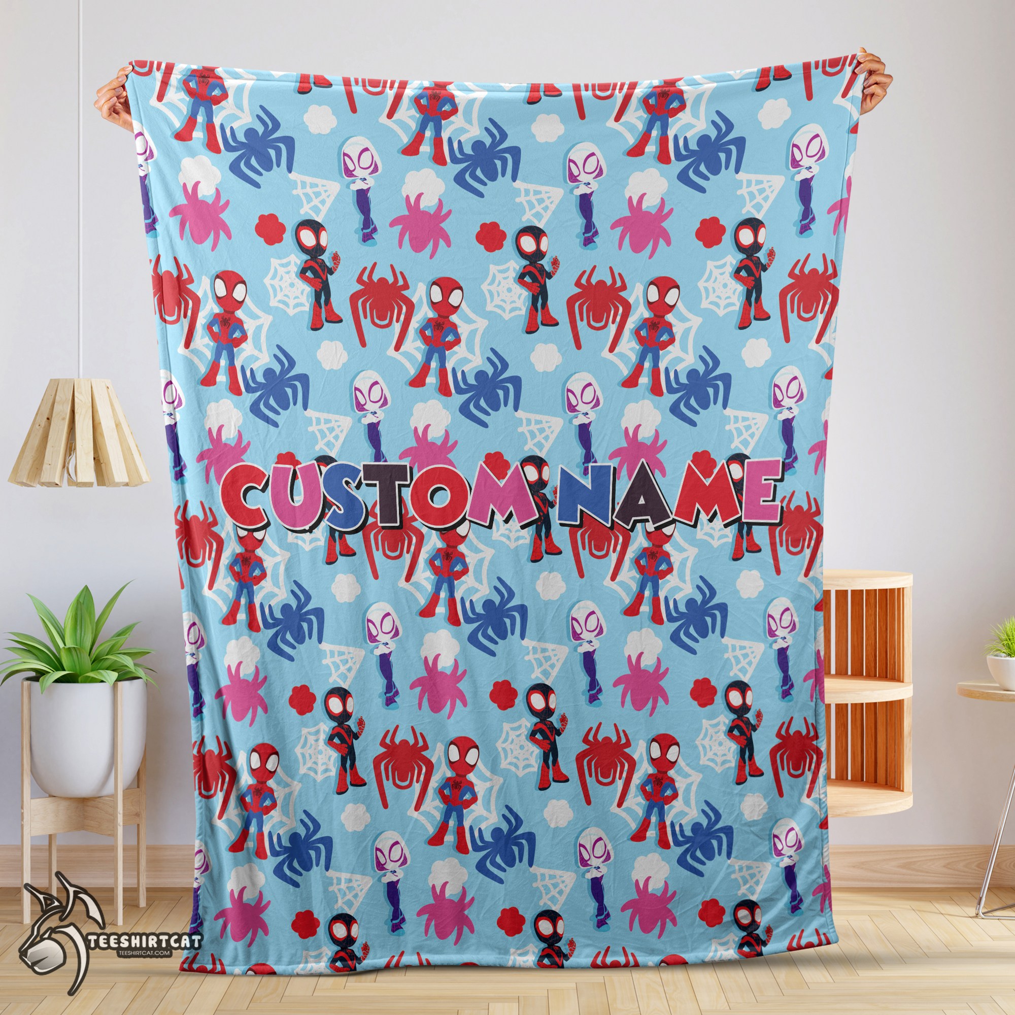 Pretty Marvel Superhero Spidey And His Amazing Friends Birthday Cute Blanket Fleece Customized Blanket