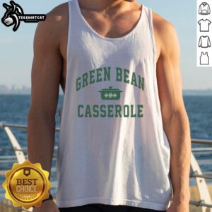 Premium green bean casserole Thanksgiving cooking tank top perfect for festive kitchen wear and holiday gatherings.