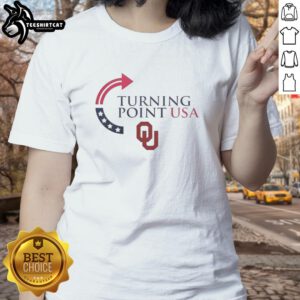 Premium Oklahoma Sooners X Freedom Turning Point USA Charlie Kirk ladies tee, featuring a stylish design for fans.