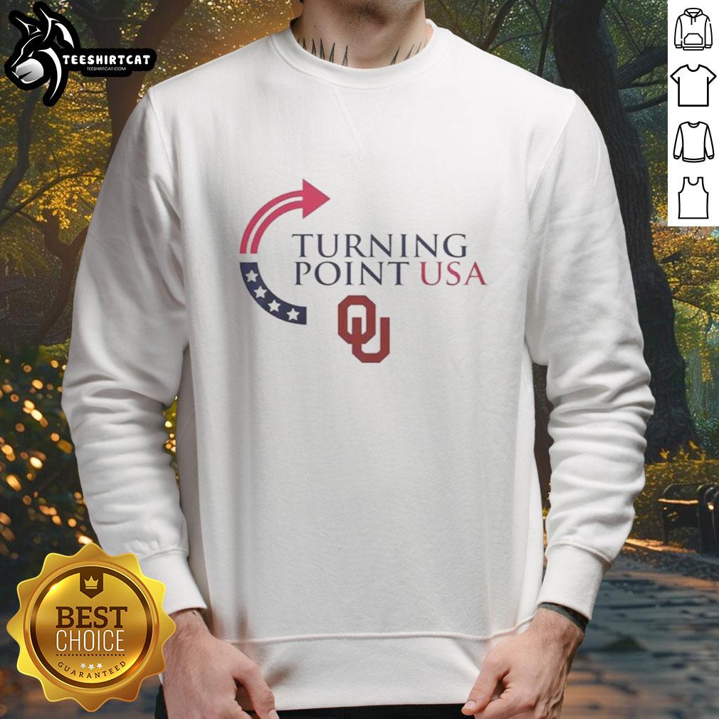Premium Oklahoma Sooners X Freedom Turning Point USA Charlie Kirk sweatshirt featuring bold graphics and comfortable design.