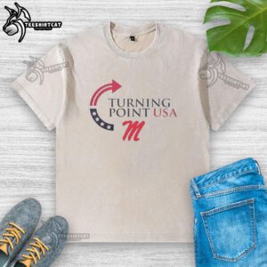 Alt Text: Premium Ole Miss Rebels X Freedom Turning Point USA Charlie Kirk Washed T-Shirt featuring a stylish design and logo.