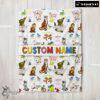 Pretty Disney Animal Characters Collage Blanket Fleece Customized Blanket