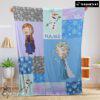 Pretty Disney Cartoon Frozen Elsa Princess Anna Olaf Blanket Fleece Customized Blanket