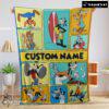 Pretty Disney Cartoon Goofy With Friends Blanket Fleece Customized Blanket