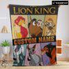 Pretty Disney Cartoon The Lion King With All Friends Blanket Fleece Customized Blanket