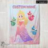 Pretty Disney Chibi Aurora Sleeping Beauty Pastel-Colored Blanket Fleece Customized Blanket
