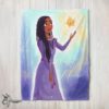 Pretty Disney Wish Asha Princess Star Blanket Fleece Customized Blanket