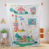 Pretty Dumbo Personalized Minky Blanket Circus Elephant Nursery Blanket Fleece Customized Blanket