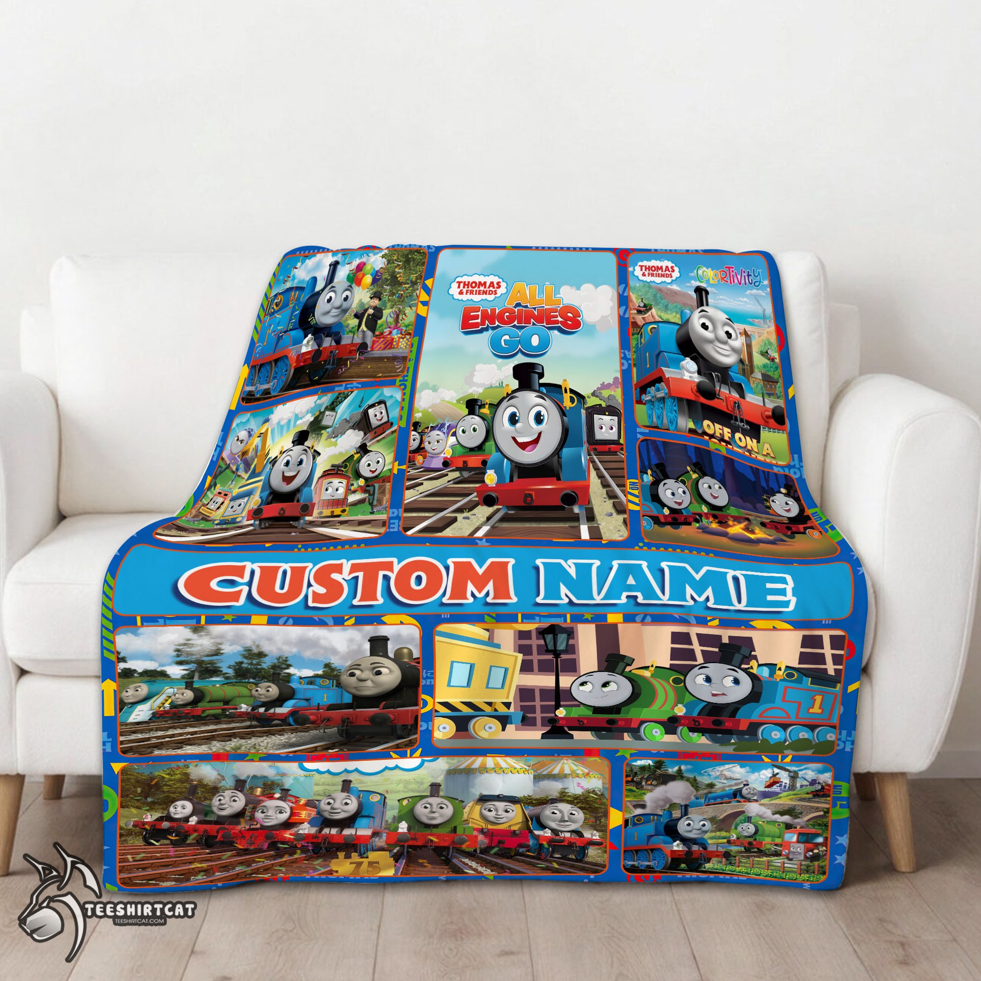 Pretty Good Thomas & Friends Collage Blanket Fleece Customized Blanket - Image 3