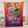 Pretty Marvel SuperHero Avengers Skull Friends Birthday Cute Blanket Fleece Customized Blanket