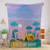Pretty Outdoor Adult Kid Colorful Camping Customized Blanket