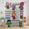 Pretty Personalized Marvel Superheroes And Thanos Blanket Fleece Customized Blanket