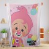 Pretty Pink Plim Plim Love Blanket Fleece Customized Blanket