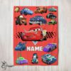 Pretty Pixar Cartoon Cars Character Blanket Fleece Customized Blanket