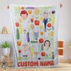 Pretty Pixar Ratatouille  Chief Cute Chibi Character Vegetable Blanket Fleece Customized Blanket