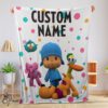 Pretty Pocoyo And Friends Blanket Fleece Customized Blanket