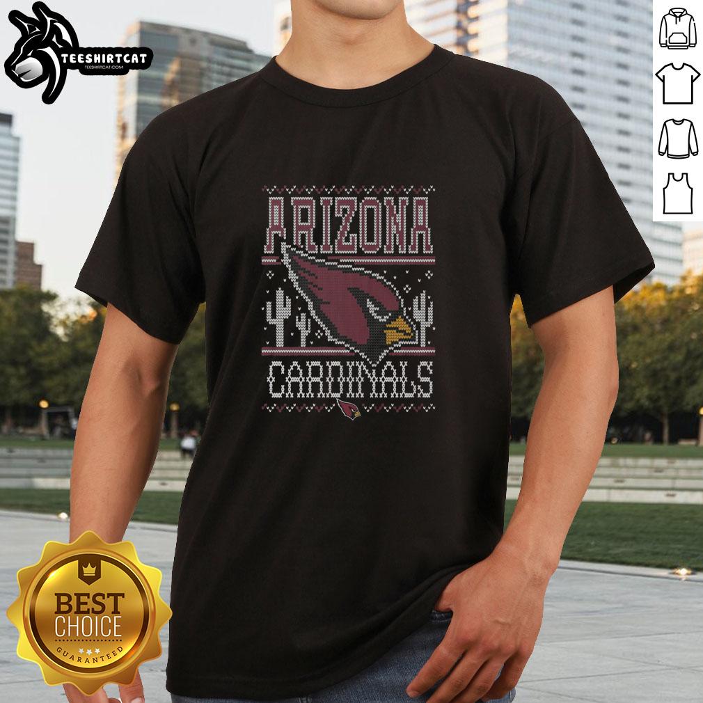 Awesome Arizona Cardinals Holiday T-Shirt featuring festive design, perfect for fans celebrating the season in style.
