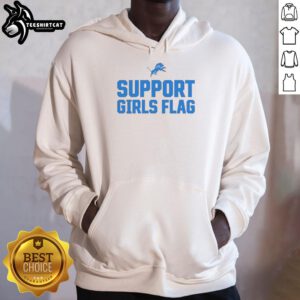Good Detroit Lions Support Girls Flag Hoodie in vibrant colors, perfect for young fans showing team spirit and style.