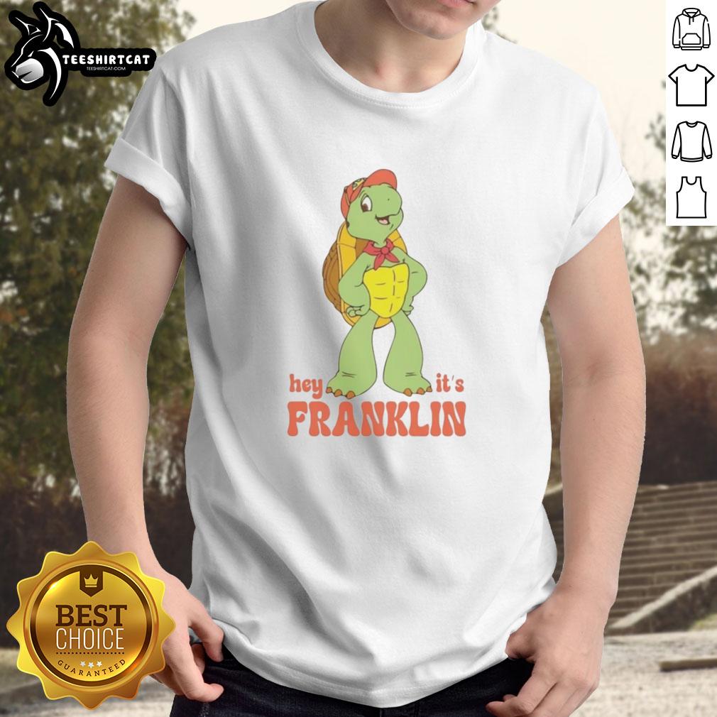 Good Hey It's Franklin The Turtle T-Shirt featuring colorful graphics of Franklin for kids and fans of the classic cartoon.