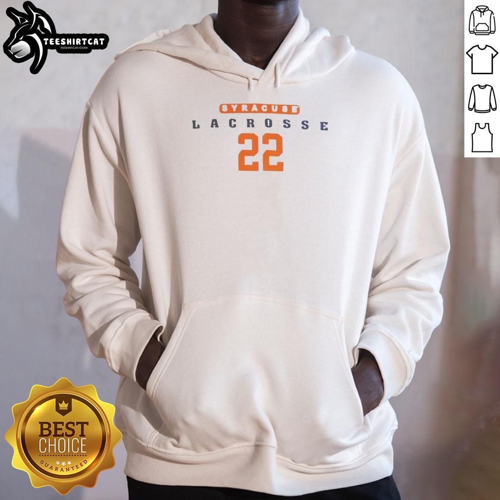 Good Syracuse Lacrosse Number 22 Hoodie featuring team colors and logo, perfect for fans and players.